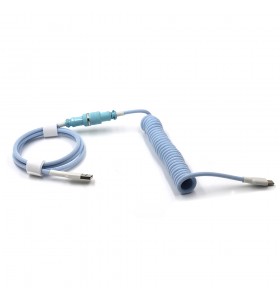  5PIN male GX16 Electroplated light blue head  Aviator  to Type-c  and usb to 5pin gx16  female wire cable set 